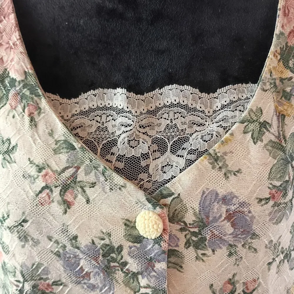 Ransom Women's Vintage Floral Maxi Dress 3XL Cotton Polyester Spring Vacation - Picture 4 of 5